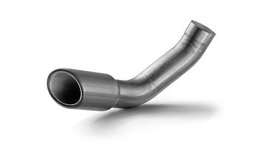 通过弯管和管端成型加工单元生产的排气管产品