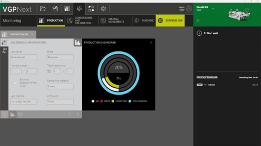 Monitore o andamento da Produção da curvadora de tubo