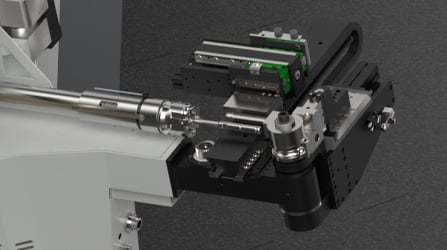 Biegewerkzeug einer Rohrbiegemaschine mit Coil-Zuführung