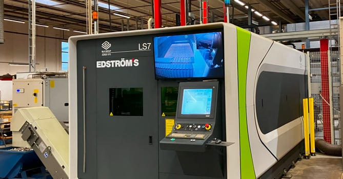 Лазерный станок для резки листового металла на Kinnarps в Швеции