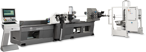 DH4010 – CNC-Biegemaschine mit zwei Biegeköpfen und zwei Biegetürmen