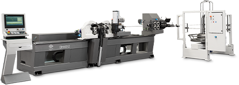 DH4012 – CNC-Biegemaschine mit zwei Biegeköpfen und zwei Biegetürmen