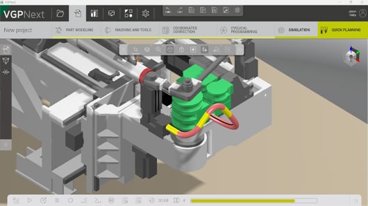 Simulação 3D da curvadora de tubo