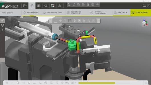 3D-Simulation der Produktion mit der Rohrbiegemaschine