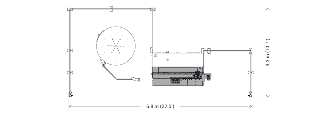 3-RUNNER - Layout of the basic 3-RUNNER machine