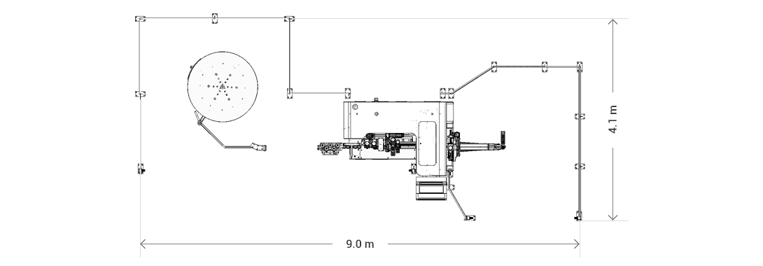 4-RUNNER H1 -Layout de la máquina dobladora 