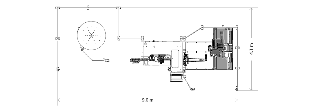 4-RUNNER H1  Basis machinelay-out met vormmodule