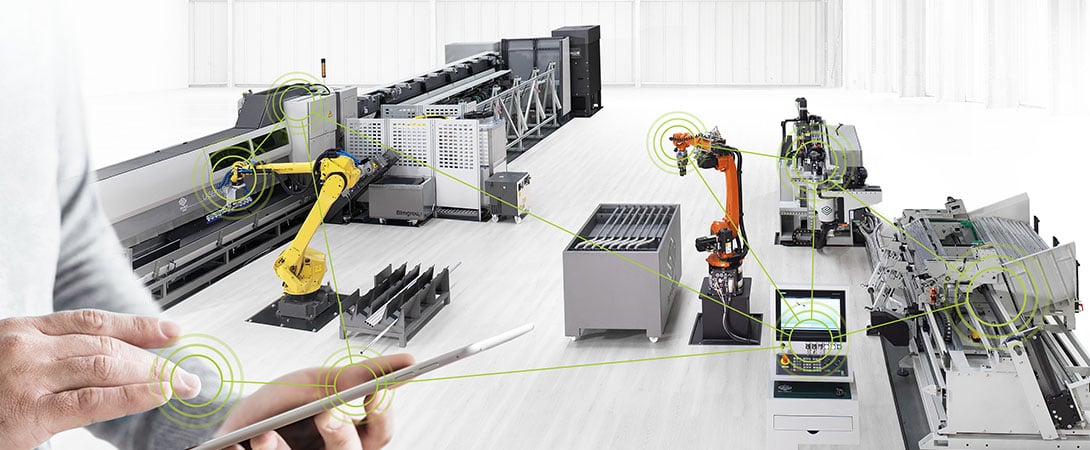 Integration von Technik für das Laserschneiden und das Rohrbiegen