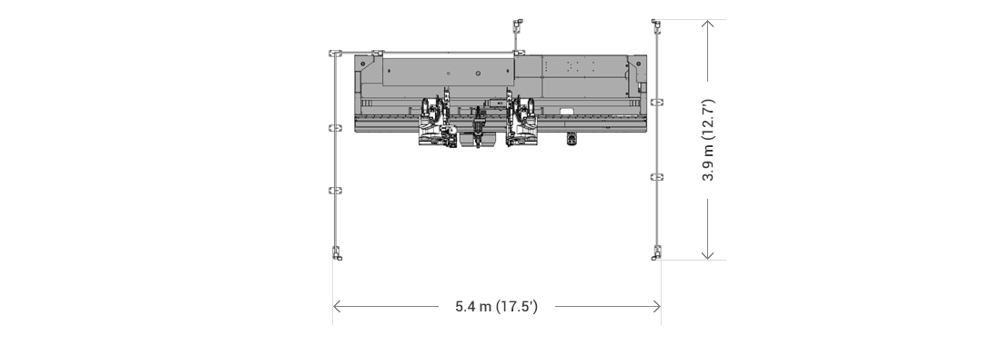 DH40 layout de máquina base de barra