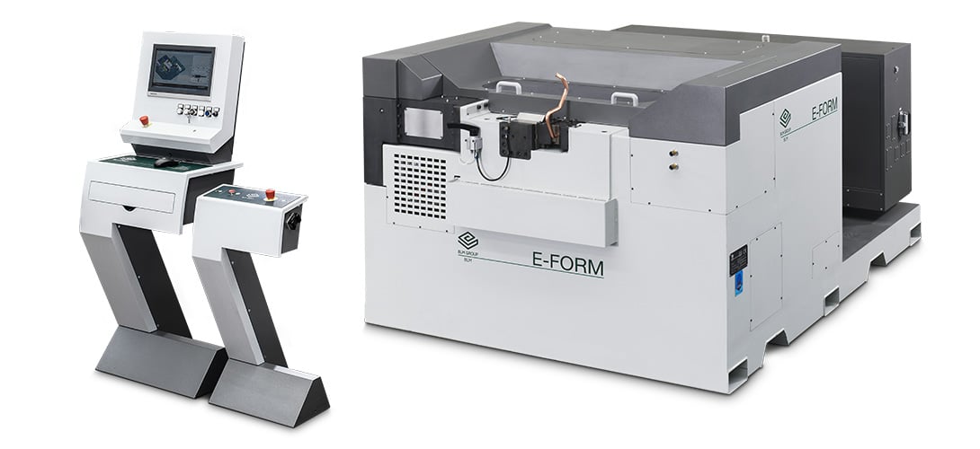 Machine à façonner E-FORM entièrement électrique avec dispositif de roulage à CNC