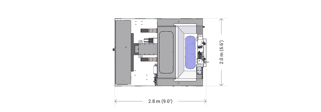 Basic layout of the tube end-forming machine  
