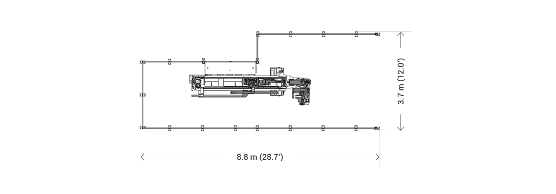 8.8 m (28.7’) 3.7 m (12.0’)