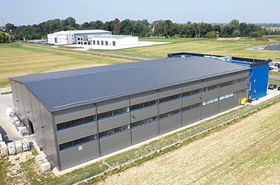 hangar en acier réalisé à la découpe laser