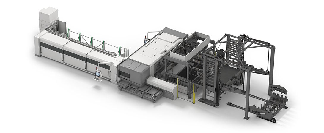 Integración de las torres de almacenamiento para el cambio automático de espesor y material