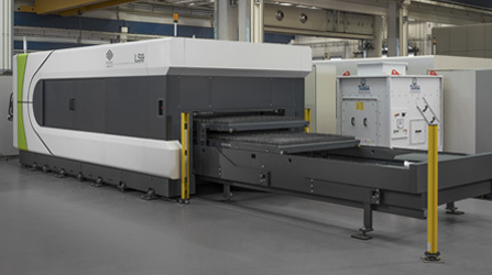 Pallet changer of a 2D laser cutting machine