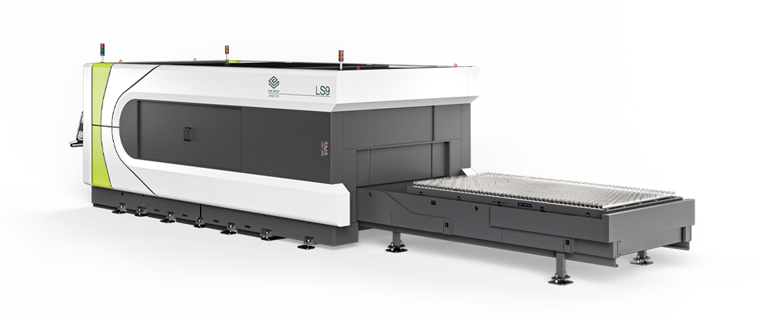 Pallet changer of the LS9 metal laser cutting system