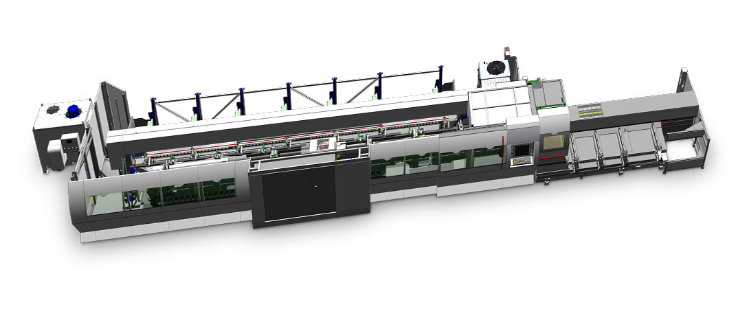 Multiple positions for loading the bars and unloading the parts 