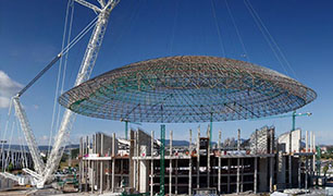 Large sports facility coverage
