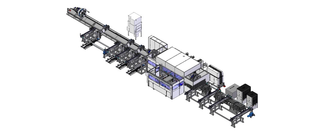 Basiskonfiguration der LT14 für das Laserschneiden von Rohren mit großem Durchmesser