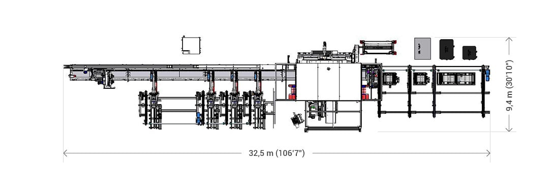 32.5 m x 9.4 m (106’7” x 30’10” )