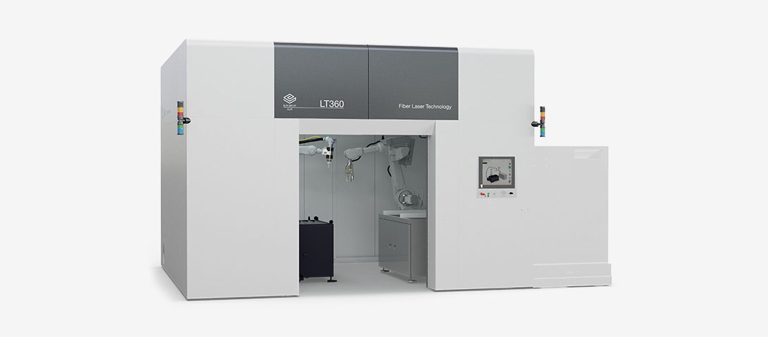 Robot 5-Axis laser cutting system for bent and hydroformed tubes, stamped sheets and drawn parts 