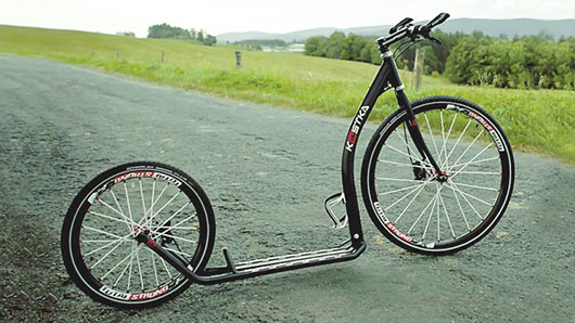  Tubular scooter in laser-cut and curved steel