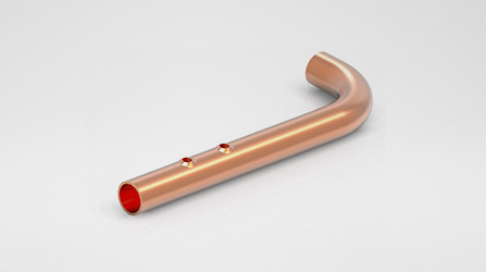 Automatisches Bohren mit T-Drill-Werkzeug bei einer Rohrbiegemaschine mit Coil-Zuführung