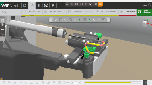 Tube bending machine 3D simulation