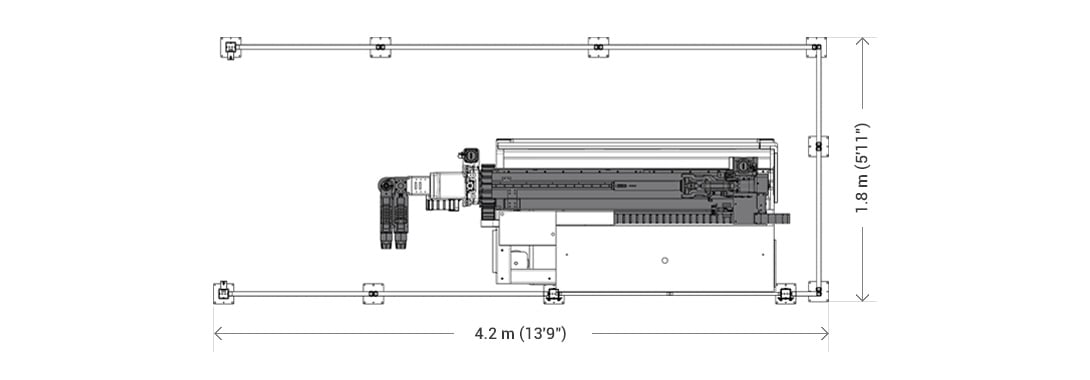 máquina de dobra de tubo de dimensões para tubo pequeno