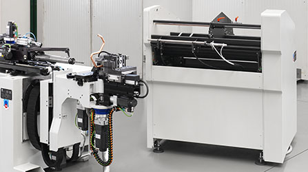 Tube bending machines with automatic loader 