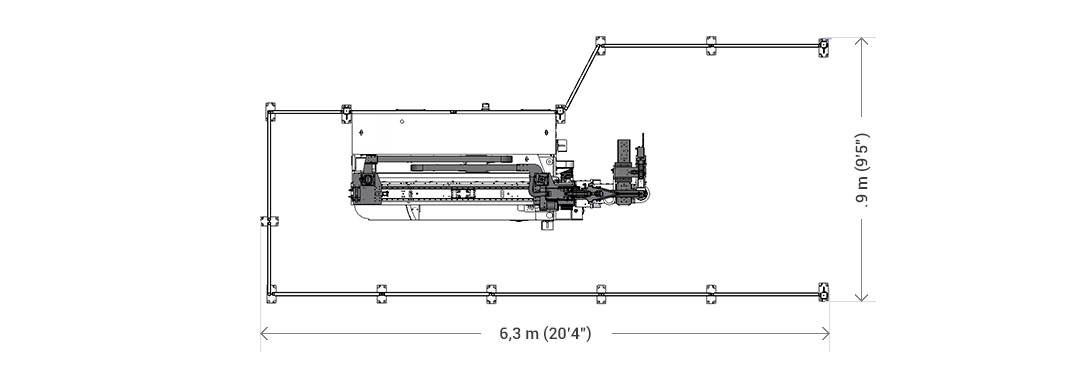 6.3 m (20.4')  2.9 m (9.5')