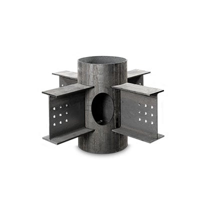 Unión (encastre) para estructura de acero cortada con láser