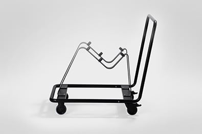 Wózek wykonany za pomocą giętarki do rur pozwalającej na gięcie prawo i lewostronne w jednym procesie