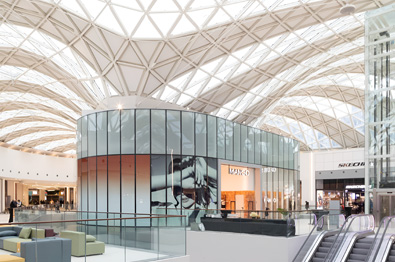 Shopping mall roof made using an LT14 tube laser cutting system