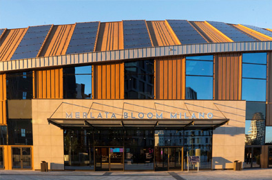 Part of the roof of the Merlata Bloom shopping mall made with an LT14 tube laser cutting system