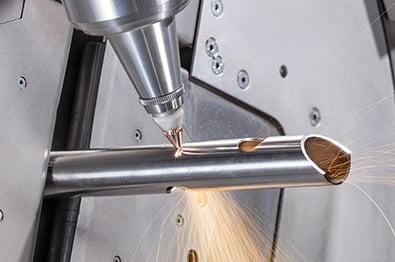 Laser cutting of small-diameter tubes